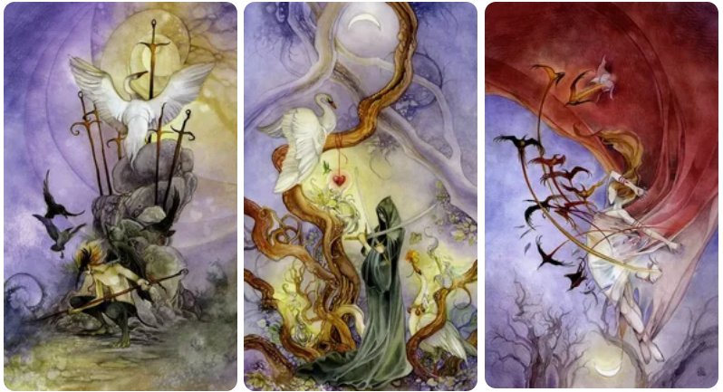 Shadowscapes Tarot. Трактовки, значение карт. Масть Мечей