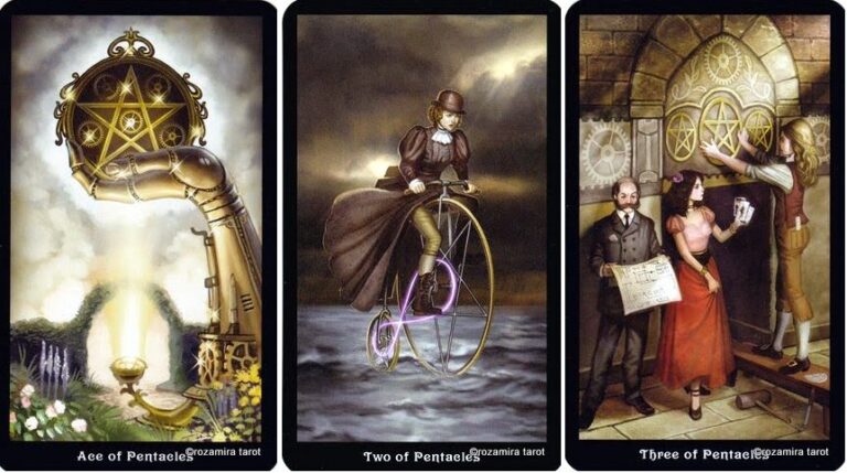 Стимпанк Таро (Steampunk Tarot). Значение карт, трактовки. Масть пентаклей