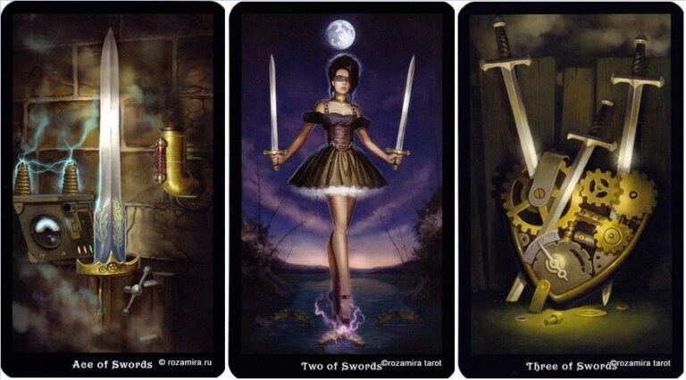 Стимпанк Таро (Steampunk Tarot). Значение карт, трактовки. Масть мечей