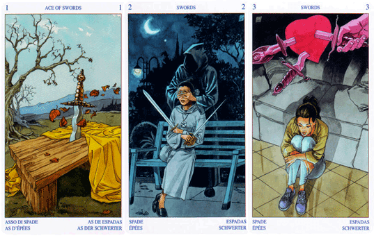 Языческое Таро (Pagan Tarot). Значение карт, трактовки. Масть мечей
