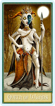 Таро Безумной луны. Значение карт, трактовки. Масть жезлов