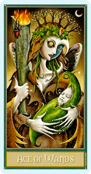 Таро Безумной луны. Значение карт, трактовки. Масть жезлов