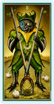 Таро Безумной луны. Значение карт, трактовки. Масть жезлов