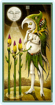 Таро Безумной луны. Значение карт, трактовки. Масть жезлов