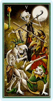 Таро Безумной луны. Значение карт, трактовки. Масть жезлов