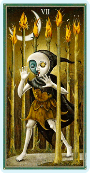 Таро Безумной луны. Значение карт, трактовки. Масть жезлов