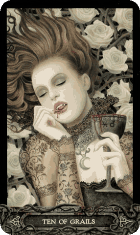 Таро Вампиров Фантасмагория. Значение карт, трактовки. Масть кубков