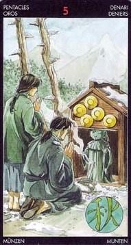 Таро Манга. Значение карт, трактовки. Масть пентаклей