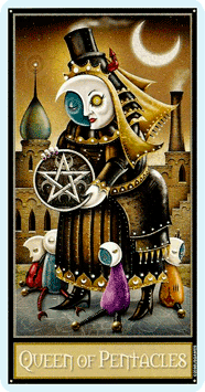 Таро Безумной луны. Значение карт, трактовки. Масть пентаклей