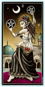 Таро Безумной луны. Значение карт, трактовки. Масть пентаклей