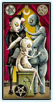 Таро Безумной луны. Значение карт, трактовки. Масть пентаклей