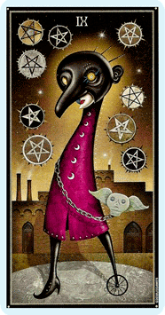 Таро Безумной луны. Значение карт, трактовки. Масть пентаклей