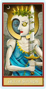 Таро Безумной луны. Значение карт, трактовки. Масть мечей