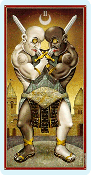 Таро Безумной луны. Значение карт, трактовки. Масть мечей