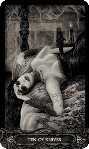 Таро Вампиров Фантасмагория. Значение карт, трактовки. Масть мечей