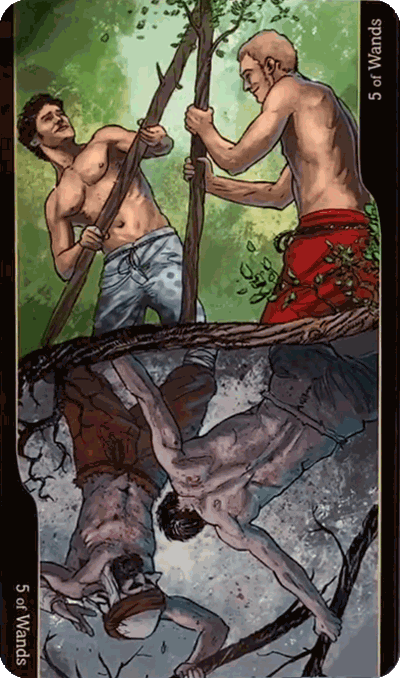 Таро Оппозиций. Значение карт, трактовки. Масть жезлов