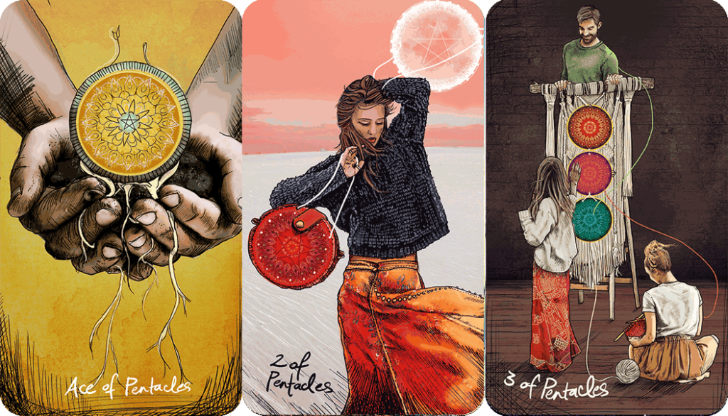 Таро Светлого провидца. Значение карт, трактовки. Масть пентаклей