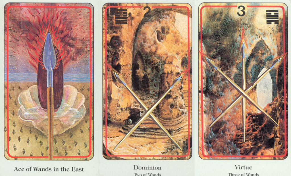 Таро Хайндля. Значение карт, трактовки. Масть жезлов