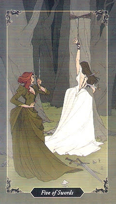 Таро Темного леса. Значение карт, трактовки. Масть мечей