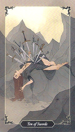 Таро Темного леса. Значение карт, трактовки. Масть мечей