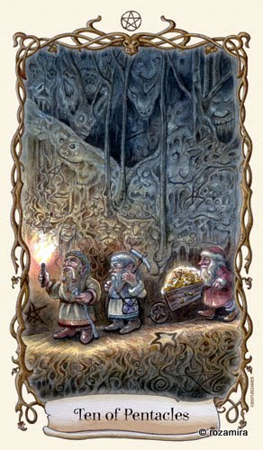 Таро Фантастических существ. Значение карт, трактовки. Масть пентаклей