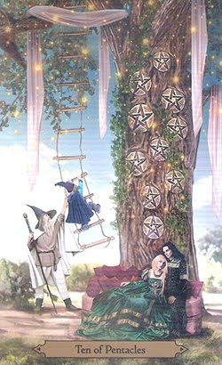 Таро Чародеев. Значение карт, трактовки. Масть пентаклей