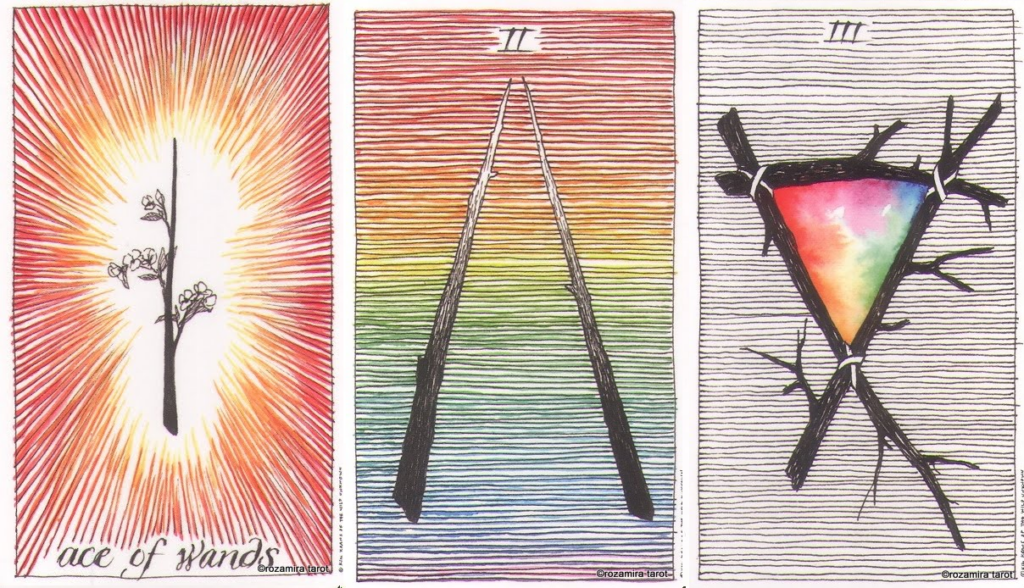 Дикое Неизвестное Таро. Значение карт, трактовки. Масть жезлов