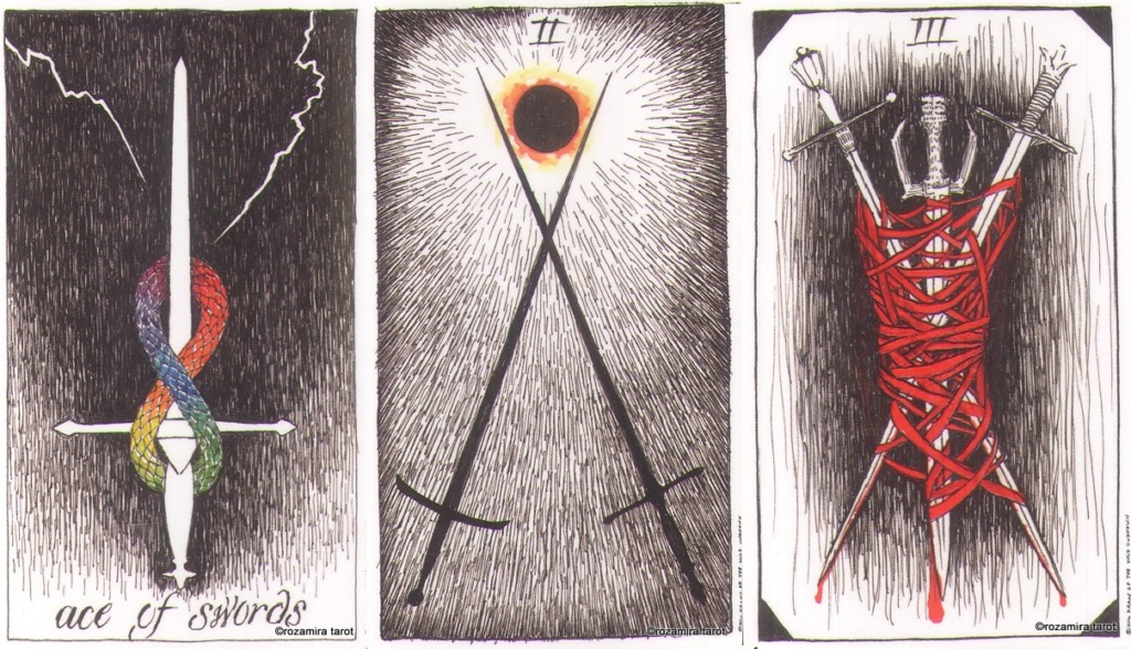 Дикое Неизвестное Таро. Значение карт, трактовки. Масть мечей