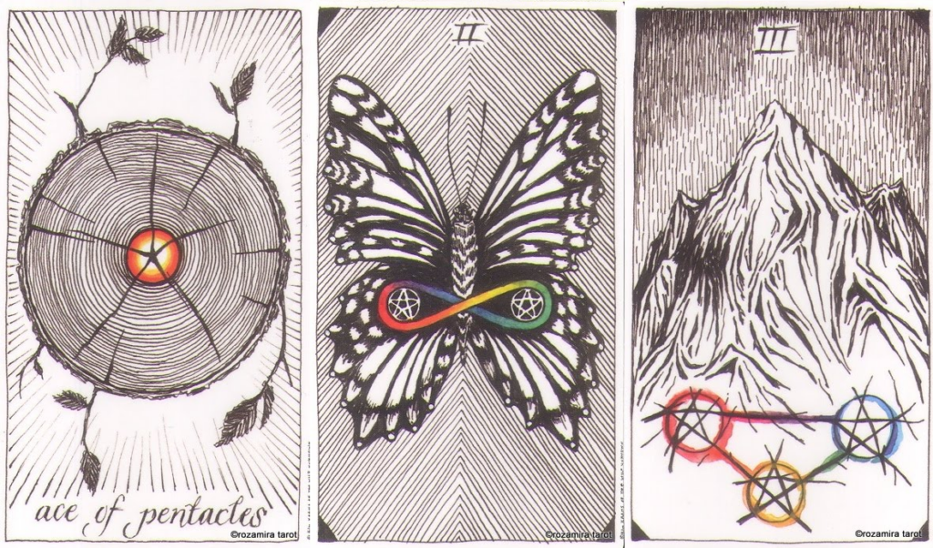 Дикое Неизвестное Таро. Значение карт, трактовки. Масть пентаклей