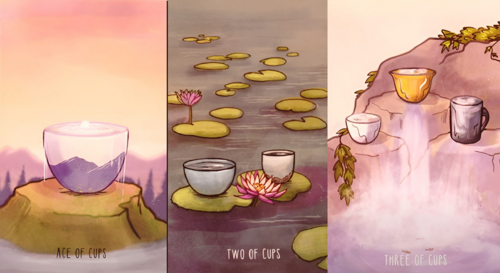 Таро Пространств. Значение карт, трактовки. Масть кубков