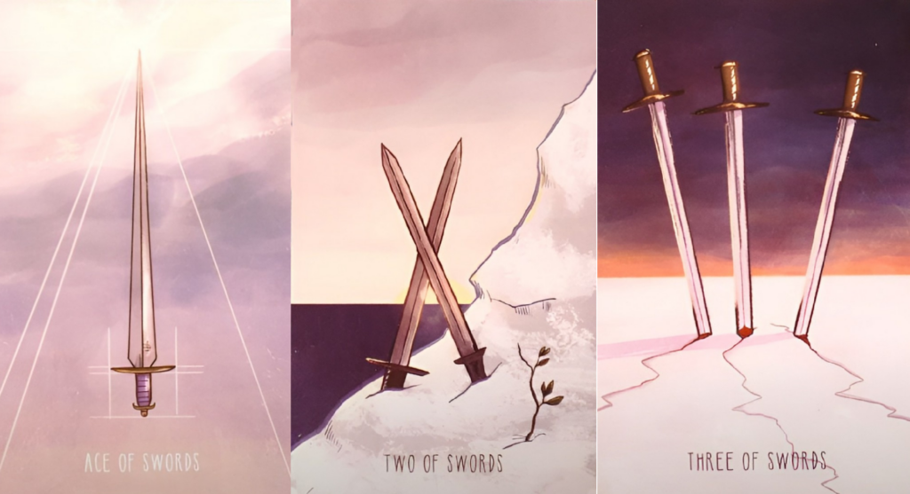 Таро Пространств. Значение карт, трактовки. Масть мечей