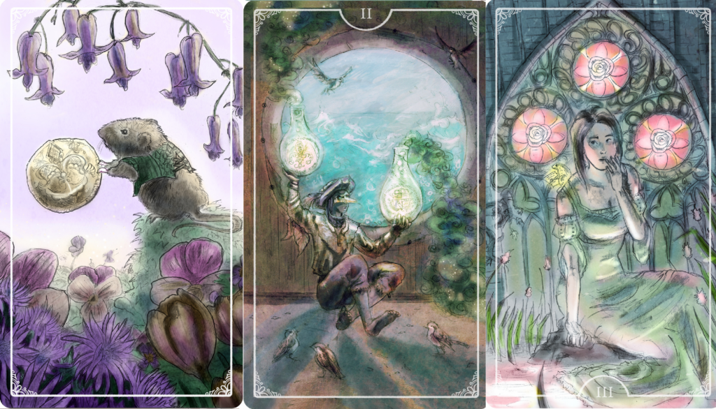 Таро Остары. Значение карт, трактовки. Масть пентаклей