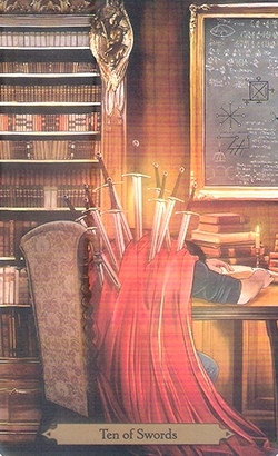 Таро Чародеев. Значение карт, трактовки. Масть мечей