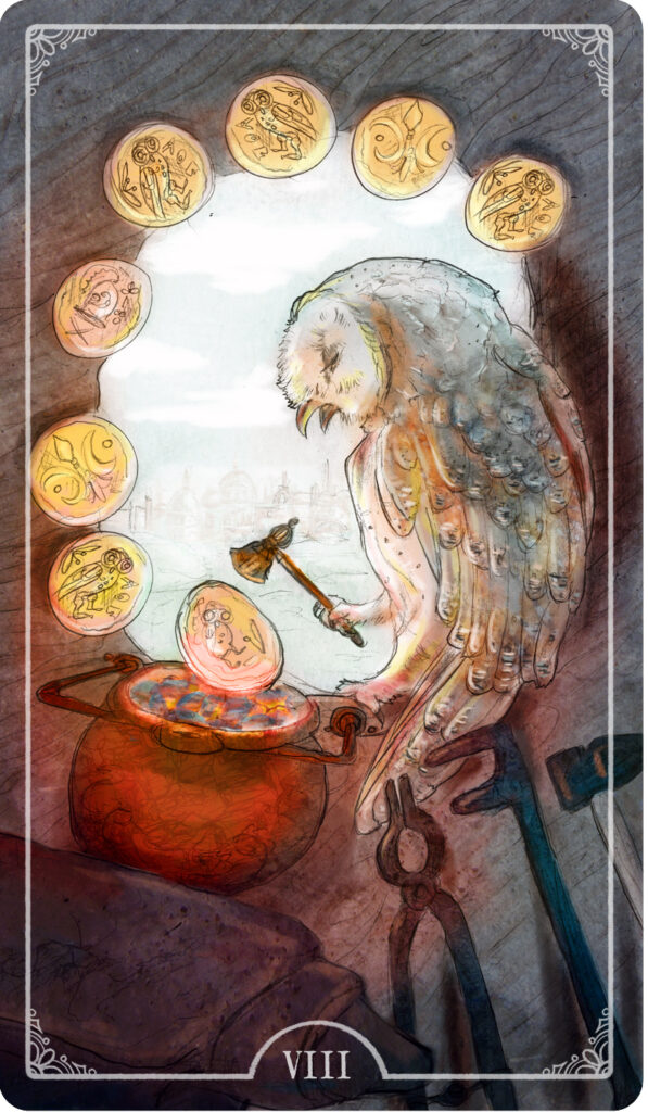 Таро Остары. Значение карт, трактовки. Масть пентаклей