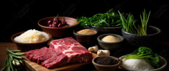 meat ingredients listed on a table 2646365 wh1200