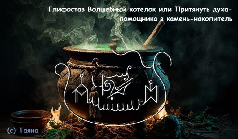 Глифостав Волшебный котелок или Притянуть духа-помощника в камень-накопитель